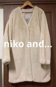 【送料込み】niko and... ファーコート ノーカラー