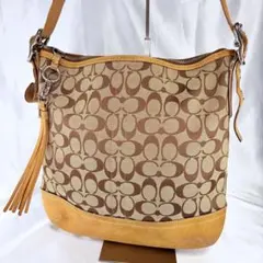 COACH 9349 コーチ シグネチャー ショルダーバッグ タッセル