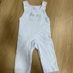 ファミリア　水色 タオル地ロンパース 70-85cm