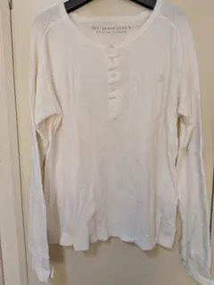 ホワイト 長袖カットソー
