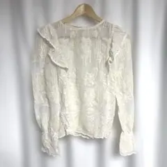 【新品未使用】Edit Sheen 刺繍ブラウスのサムネイル