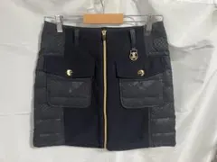 MARK&LONA ダウン スカート 38 黒 防寒 ゴルフウェア