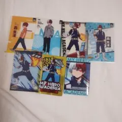 僕のヒーローアカデミア 轟焦凍 トレーディングカード6枚 スクエア缶バッジ