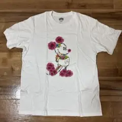 ユニクロ　UTミッキーマウス 花柄 Tシャツ Lサイズ
