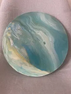 地球　流し込みアート