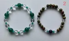 天然石使用ハンドメイドブレスレット　内径約16cm 2