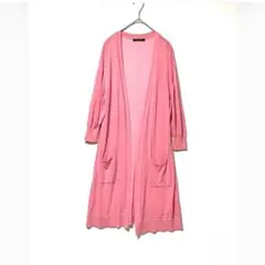 3050☆イング INGNI ロングカーディガン シアー トッパー M ピンク