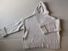 フード付き Vネック セーター