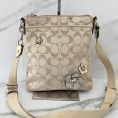 花柄 未使用 COACH コーチ ショルダーバッグ スタッズ クレア チェーン