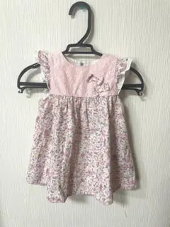 bébé relaxation 花柄ワンピース 70-80