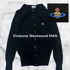 Vivienne Westwood MAN ブラックカーディガン　オーブ刺繍のサムネイル
