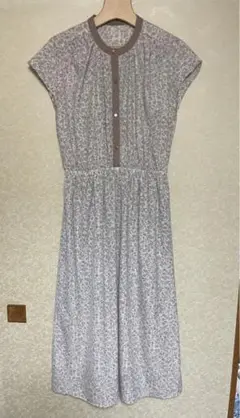 花柄ノースリーブシャツワンピース Lサイズ