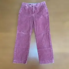 ピンク コーデュロイパンツ ストレートフィット