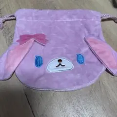 シュガーバニーズふわふわ巾着　ももうさ
