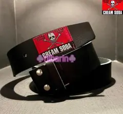 CREAM SODA スカルバックル 黒ベルト CREAM SODA スカルバックル 黒ベルト