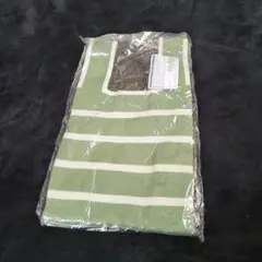 ストライプトートバッグ 緑と白