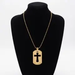 激カワ♡】D&G クロス ドッグタグ ネックレス ゴールド - メルカリ