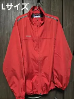 Champion 赤ナイロンジャケット ドローコード付き