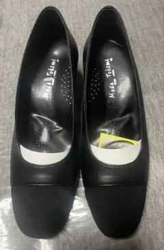 新品未使用！モードトキミ レザー スエードパンプス ラウンドトゥ 黒 24cm