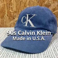 90s Calvin Klein USA製 パネルキャップ 刺繍ロゴ レア 希少のサムネイル