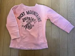 デニムダンガリー　ピンク トレーナー　110cm