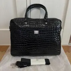 新品　コッコフィオーレ　 ブラック クロコダイル風 トートバッグ