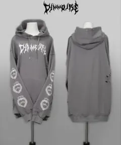 【DimMoire】 クラッシュBIGフーディ グレー
