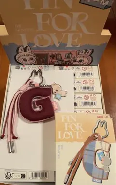 【Ｇ】ラブブ　PIN FOR LOVE イニシャル　アルファベット　キーリング