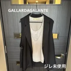 GALLARDAGALANTE ビーズ装飾タンクトップ 新品未使用 黒ジレベスト