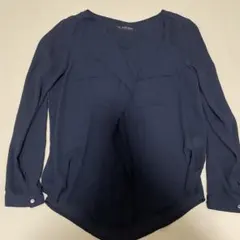 ZARA BASIC ネイビー 長袖シャツ