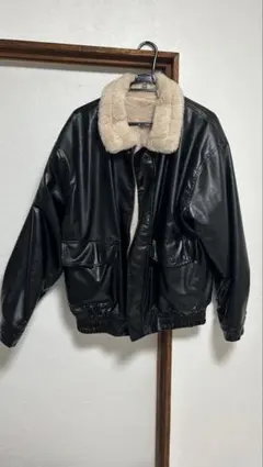 レザー ファー付き ボンバージャケット値下げ⭕️