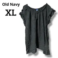 Old Navy オールドネイビー フリル袖 シャーリングブラウス 黒 XLのサムネイル