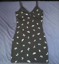 H&M キャミワンピース 蝶柄 レース