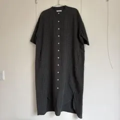 Colork チェック柄 半袖シャツワンピース