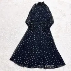 インゲボルグ　カメリアpt.ドットチュールロングワンピース　シアーワンピース