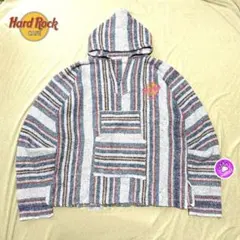 90s US古着　Hard Rock CAFE メキシカンパーカー　3L グレー