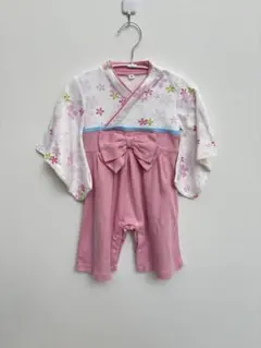 桜の花柄 着物風 ベビー服 80サイズ