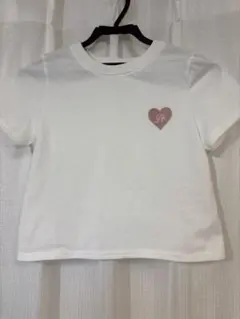 ハート型ロゴ ホワイト Tシャツ フリーサイズ