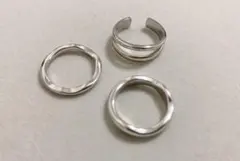 サージカルステンレス シルバー リング3点 まとめ売り