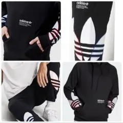 adidas Originals トリコロール フード付きセットアップ 上Ｓ下M
