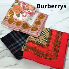 新品未使用✨Burberrys バーバリーズ ハンカチ3枚セット ノバチェック他