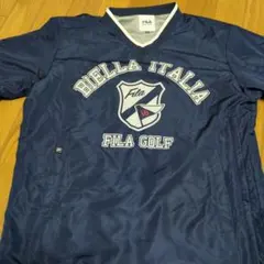 【美品】FILA GOLF メンズ　プルオーバー　M ネイビー　2way 蓄熱