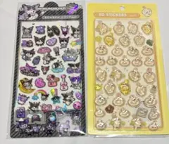 かわいいドロップシール2点セット/ちいかわうさぎ/クロミちゃん/3D 水シール