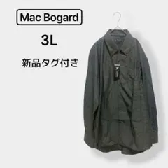 【マックボガード】長袖シャツ 総柄 上品 黒 ブラック 大きいサイズ 3L