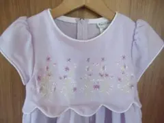 フォーマル　刺繍　子供用ドレス　ラベンダー　９０　100　110