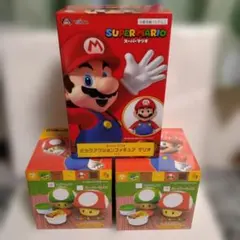 スーパーキノコランチボックス2種+ マリオビッグアクションフィギュア　 計3点