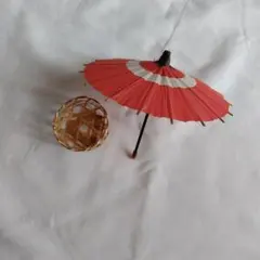 ミニ和傘＆カゴ