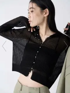 シアー カーディガン