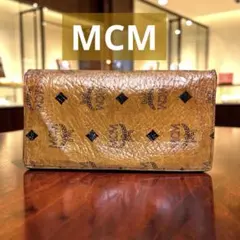 MCM 長財布　ビンテージ　モノグラム　ブラウン　レザー　2つ折りのサムネイル