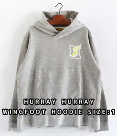 HURRAY HURRAY WINGFOOT HOODIE SIZE:1